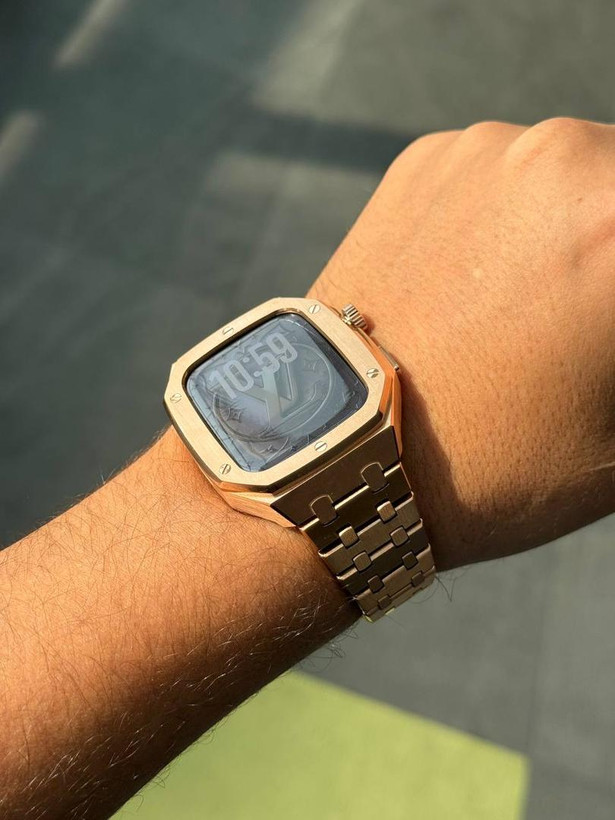 بند لاکچری گلدن استایل Apple Watch 46 همراه اکسسوری