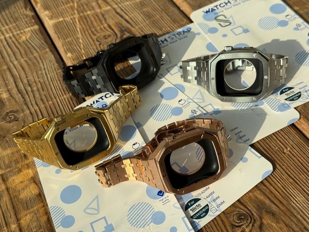 بند لاکچری گلدن استایل Apple Watch 46 همراه اکسسوری