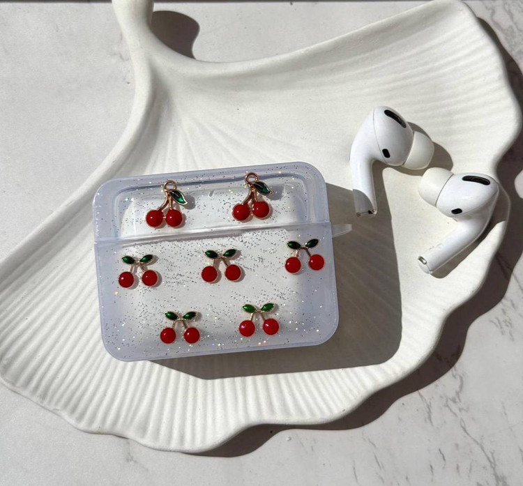 قاب ایرپاد شاین براق مناسب AirPods 3 همراه اکسسوری