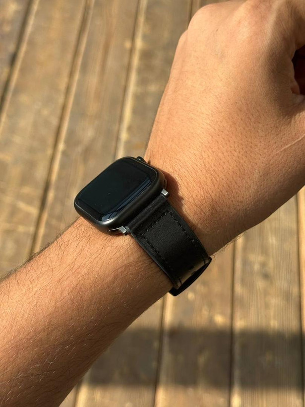 بند اپل واچ چرمی با زیره سیلیکونی