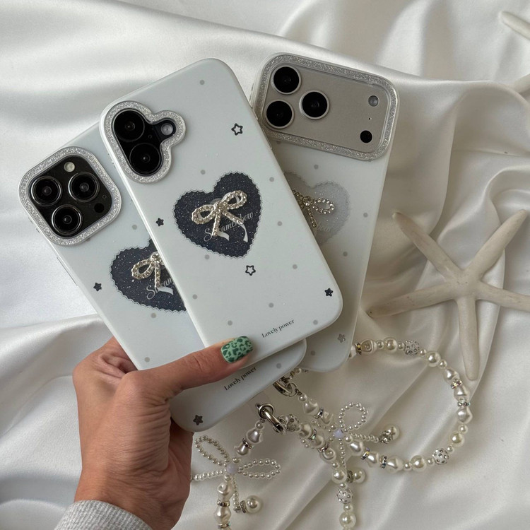 قاب پاپیون سفید لاو ایفون-همراه اکسسوری