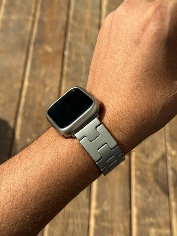 بند اپل واچ استیل مدل هرمس پاریس