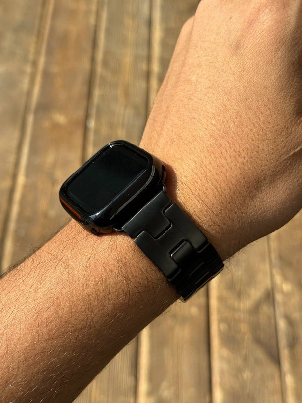 بند اپل واچ مشکی استیل