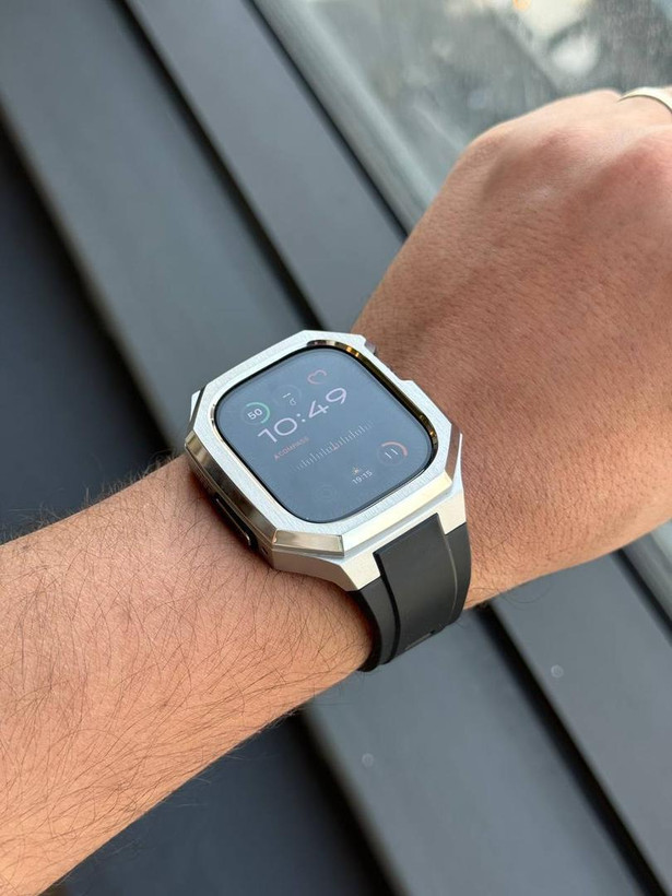 بند اپل واچ رابر مشکی رز