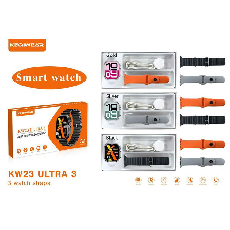 ساعت هوشمند KW33 Ultra 3 همراه بند اضافی