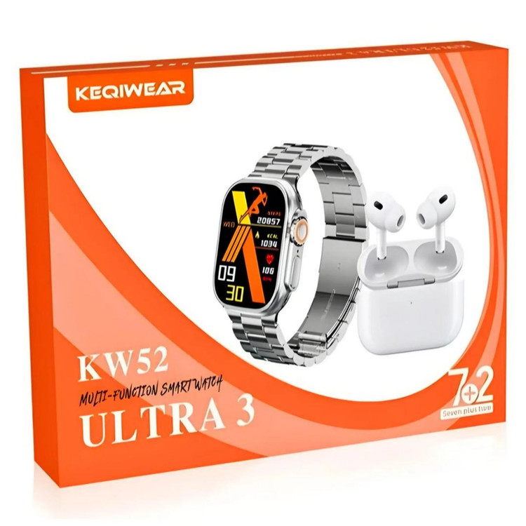 ساعت هوشمند KW52 Ultra 3 قاب استیل