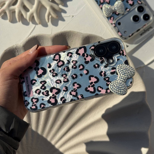 قاب پلنگی پاپیونی سیلور آیفون