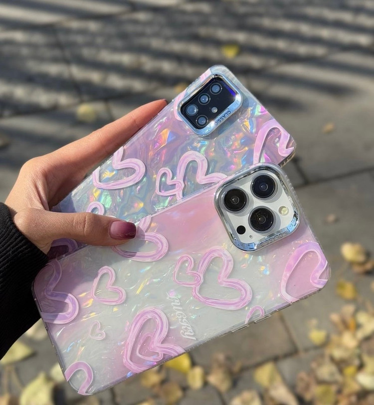 قاب شفاف صدفی آیفون نمای پشت