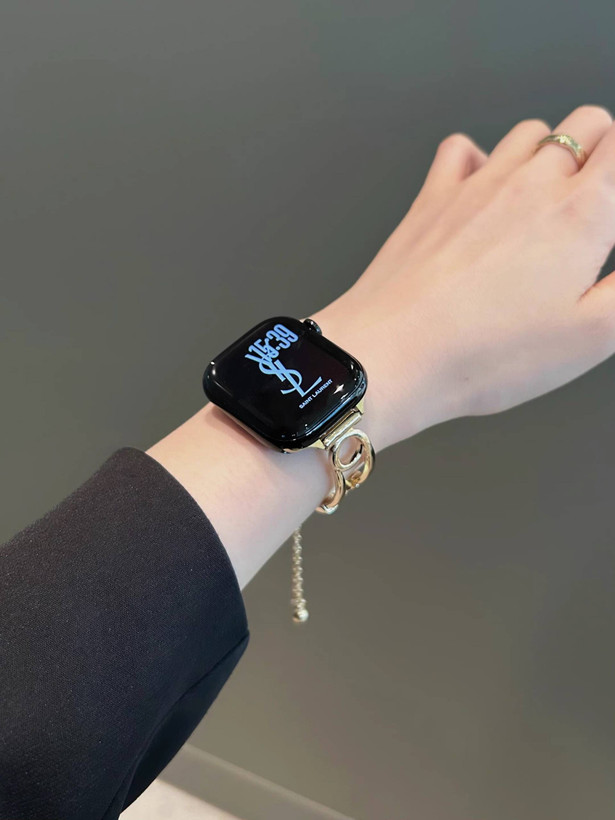 بند اپل واچ نگین دار مناسب استایل فانتزی