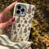 قاب طرح ماسا قهوه ای طوری زمستانی همراه اکسسسوری