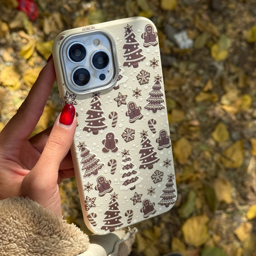 قاب گوشی بافت دار زمستانی قهوه ای ماسا