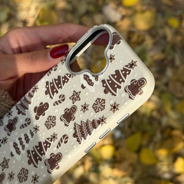 قاب گوشی بافت دار ضد لغزش طرح زمستانی