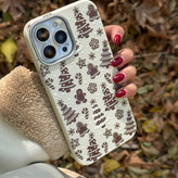 قاب گوشی طرح زمستانی بافت دار قهوه ای