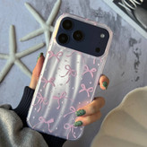 قاب گوشی طرح پاپیون رنگ مرجانی صورتی