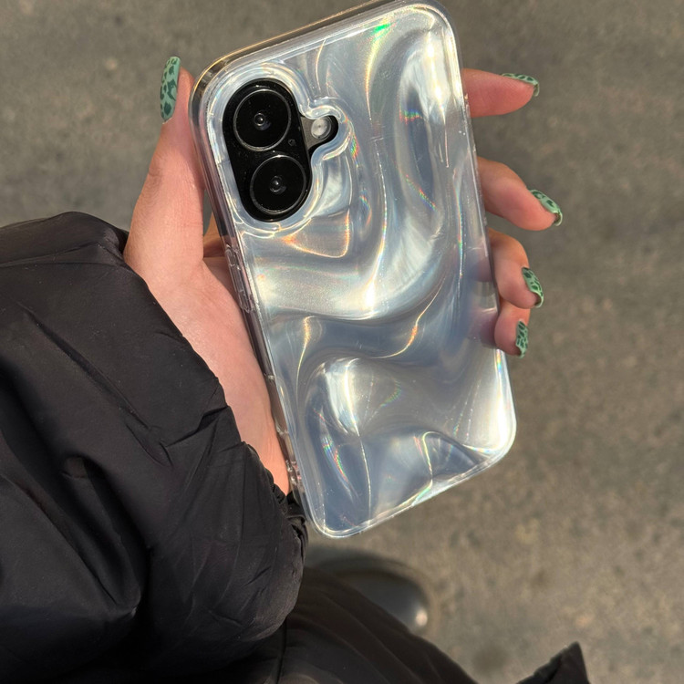 قاب محافظ آیفون موج اسپیرال کروم