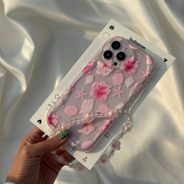 قاب فانتزی دریایی صورتی برای آیفون