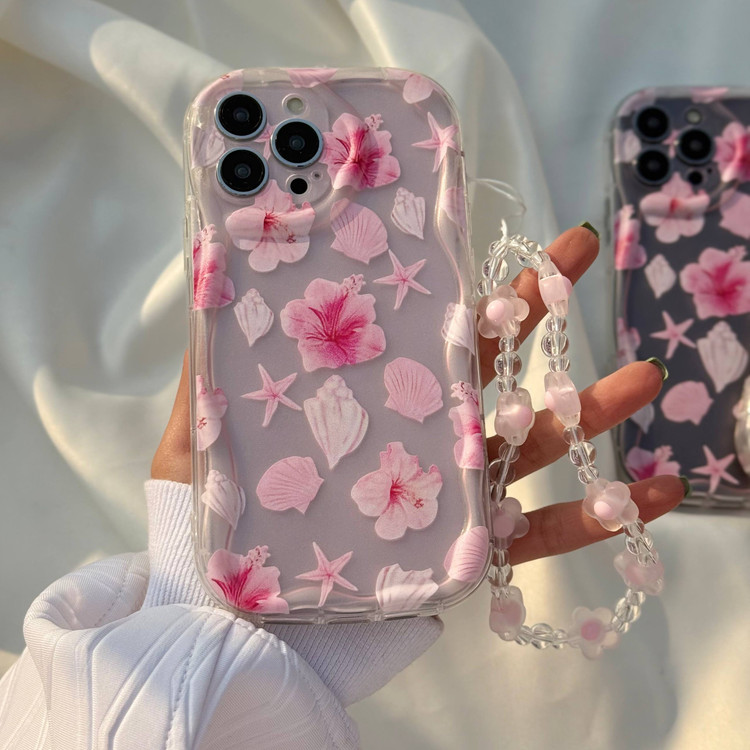 قاب کاوا دریایی صورتی آیفون همراه اکسسوری