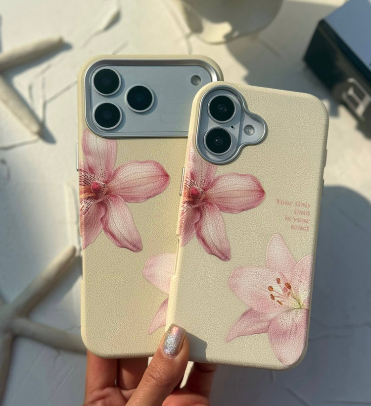 قاب ماسا کیس لیلیوم صورتی روی گوشی موبایل