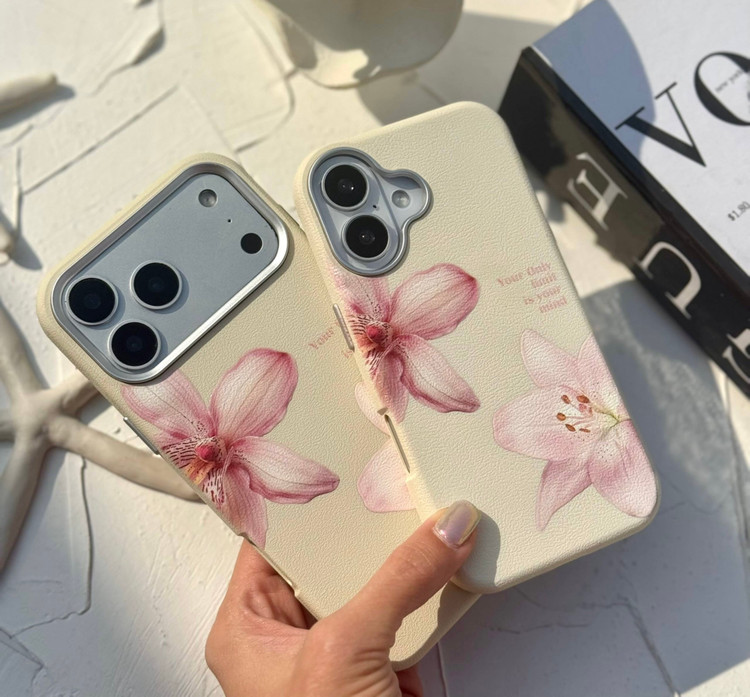 قاب ماسا کیس لیلیوم صورتی همراه اکسسوری نمای پشت