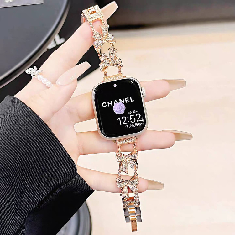 بند اپل واچ دیاموند پاپیون مینیمال مشکی