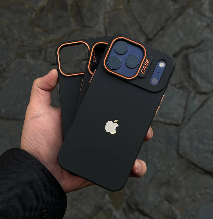 قاب اسپرت آیفون با ترکیب رنگ مشکی و نارنجی