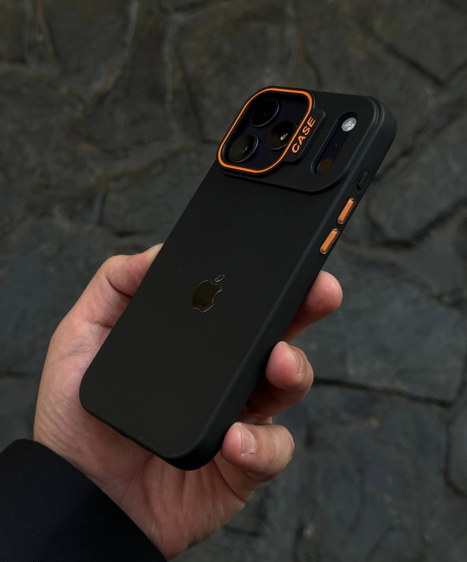 قاب آیفون 12Promax مشکی نارنجی مقاوم