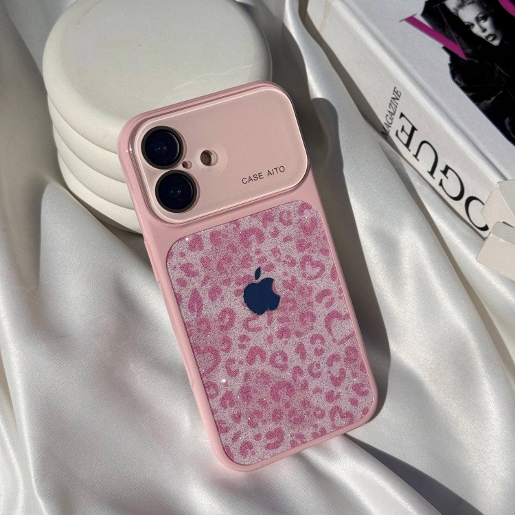 خرید قاب Leo Lens Glitter Pink از همراه اکسسوری