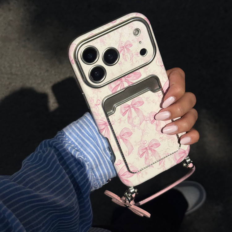 قاب فانتزی پاپیونی صورتی مناسب iPhone 14 Pro Max