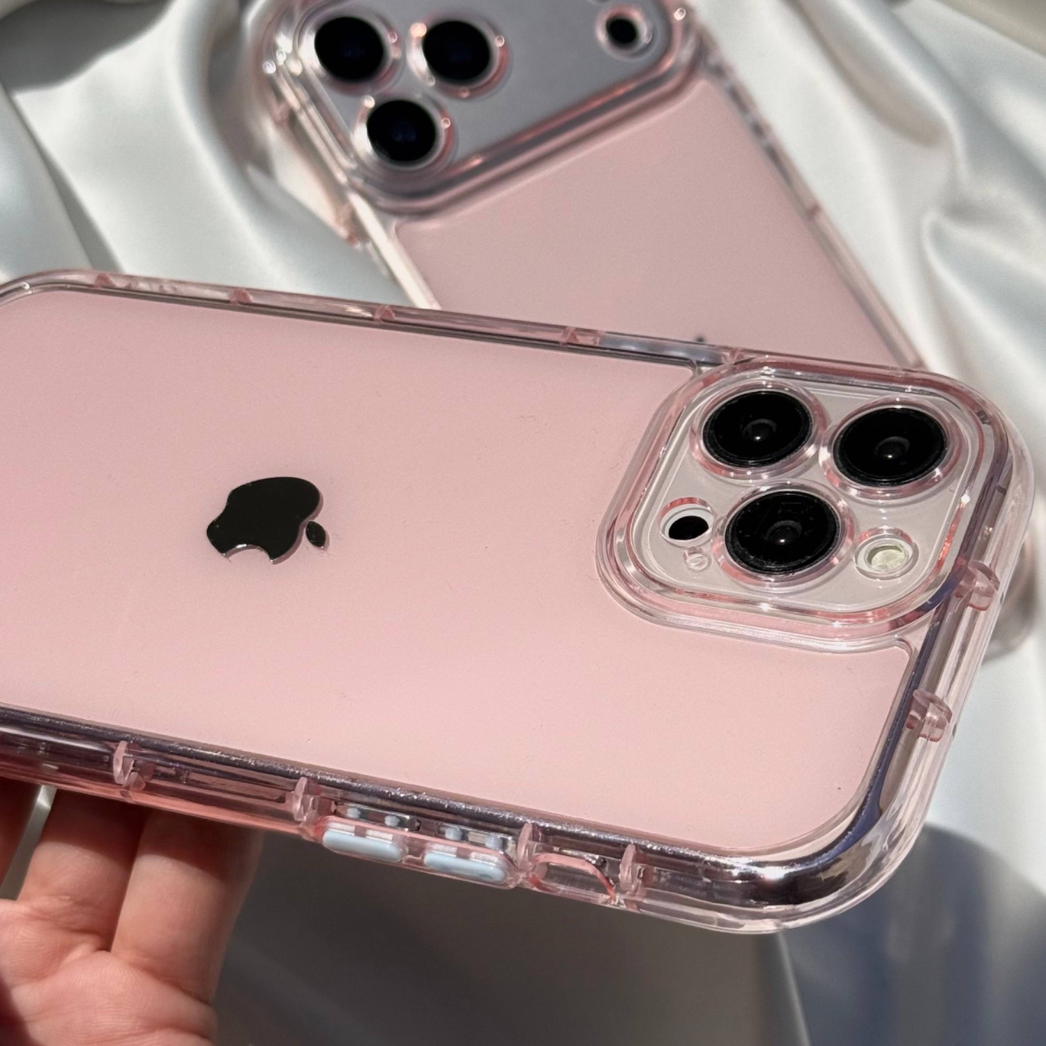 قاب Jelly Cushion شفاف کریستالی مناسب iPhone 17 Pro Max