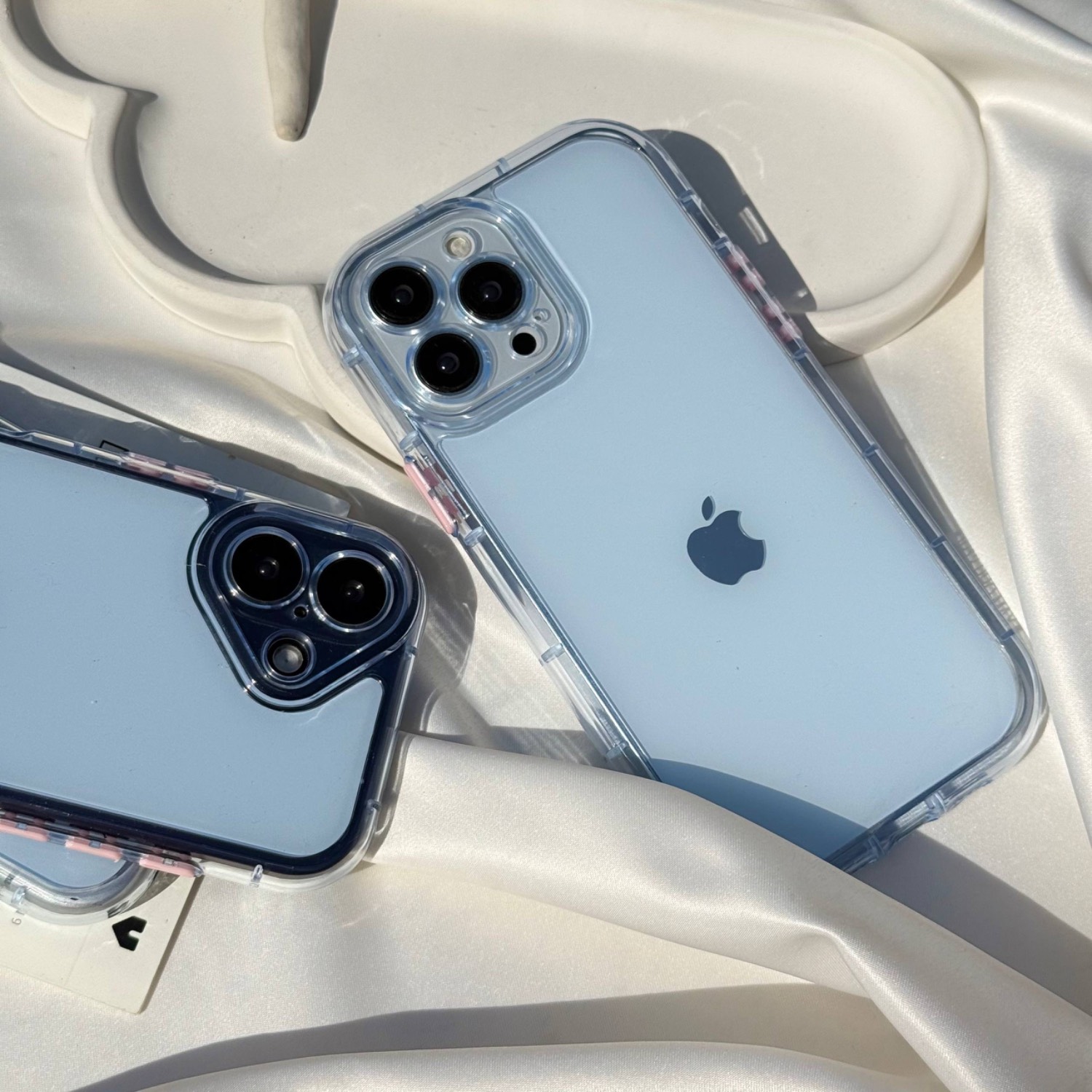 قاب کریستالی شفاف مناسب iPhone 16 Pro Max همراه اکسسوری