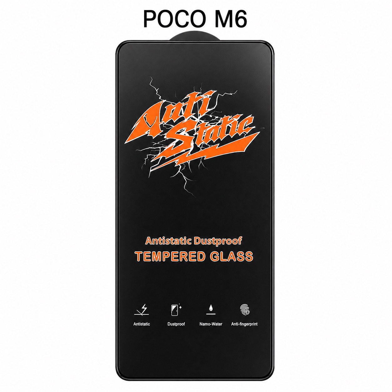گلس شیشه ای شفاف POCO M6 همراه اکسسوری
