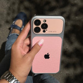 قاب Leather Lens 17 Pinky آیفون